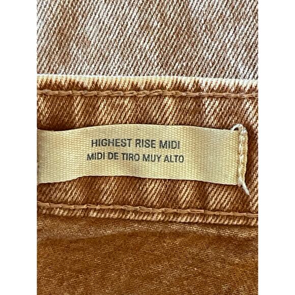 Universal Thread Midi Shorts Size 6 Denim Highest Rise Pockets Rust - Picture 8 of 10